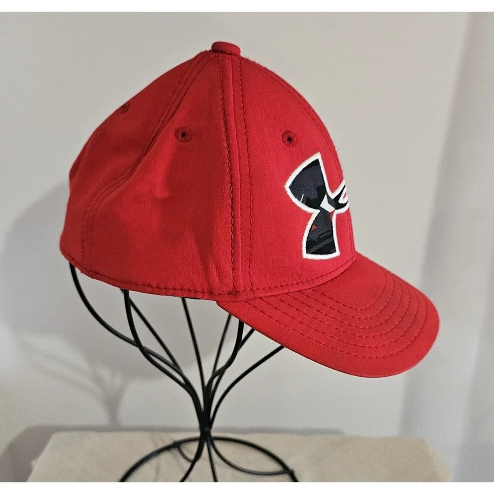 Under Armour Youth Red Black Embroidered Logo Baseball Cap